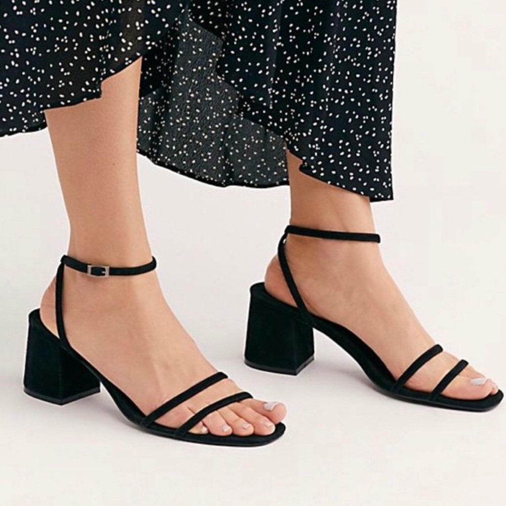 Free People Gabby Block Heel in black size 38